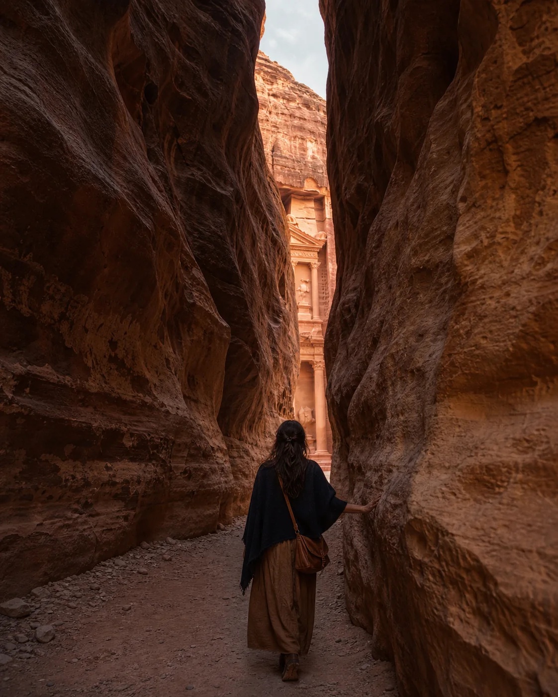 De Siq richting de rotsstad Petra, het element aarde