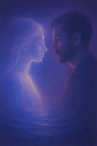 De innerlijke ontmoeting tussen Anima en Animus symbool voor de mannelijke energie in balans met het vrouwelijke, zoals Carl Jung het beschreef.